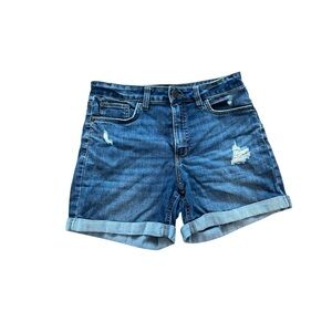 LC Lauren Conrad Distressed Blue Jean Shorts